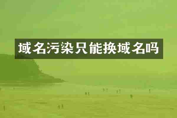 域名污染只能换域名吗