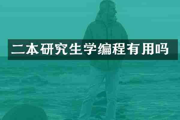 二本研究生学编程有用吗