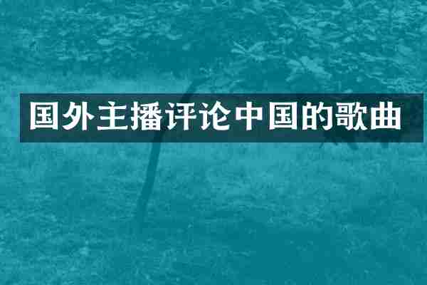 国外主播评论中国的歌曲