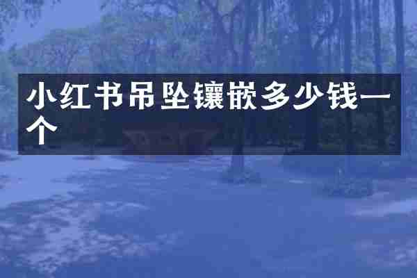 小红书吊坠镶嵌多少钱一个