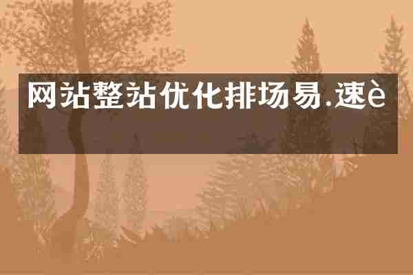 网站整站优化排场易.速达