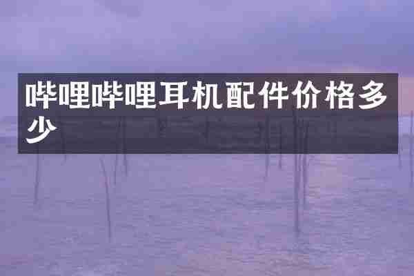 哔哩哔哩耳机配件价格多少