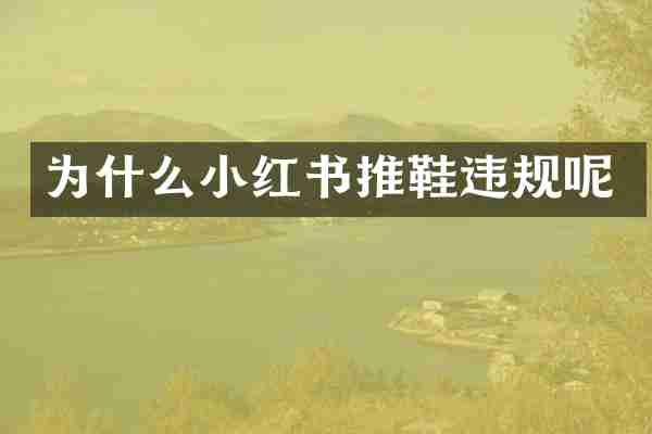 为什么小红书推鞋违规呢