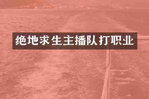 绝地求生主播队打职业