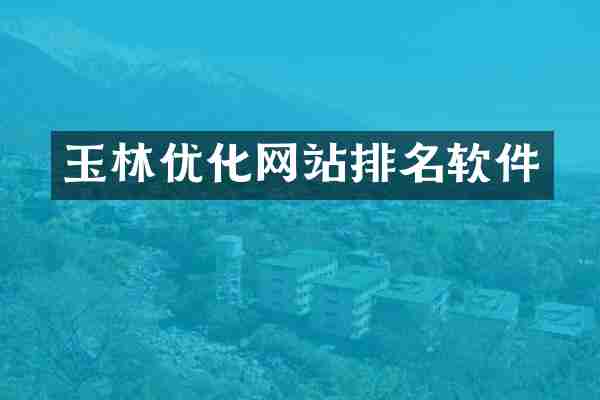 玉林优化网站排名软件