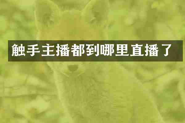 触手主播都到哪里直播了
