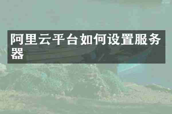 阿里云平台如何设置服务器