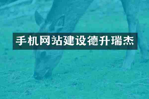 手机网站建设德升瑞杰