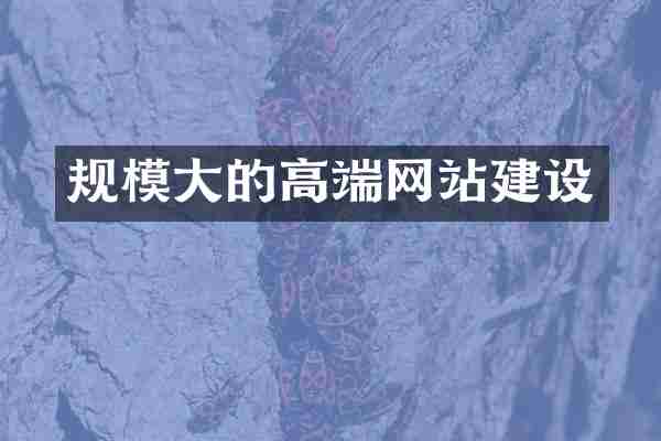 规模大的高端网站建设