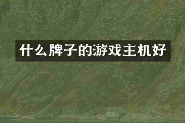 什么牌子的游戏主机好