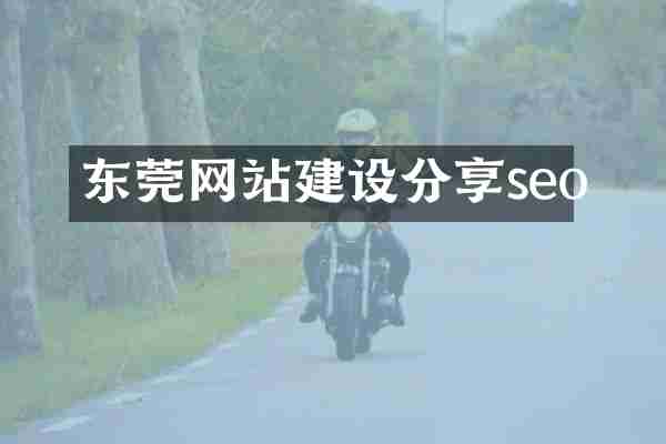 东莞网站建设分享seo