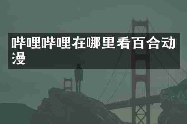 哔哩哔哩在哪里看百合动漫