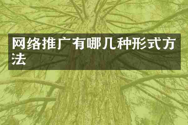 网络推广有哪几种形式方法
