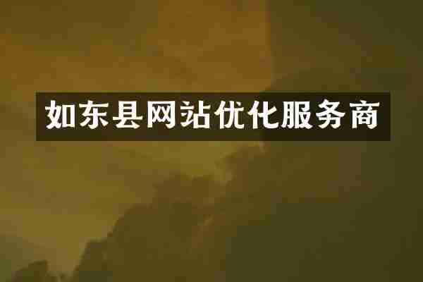 如东县网站优化服务商