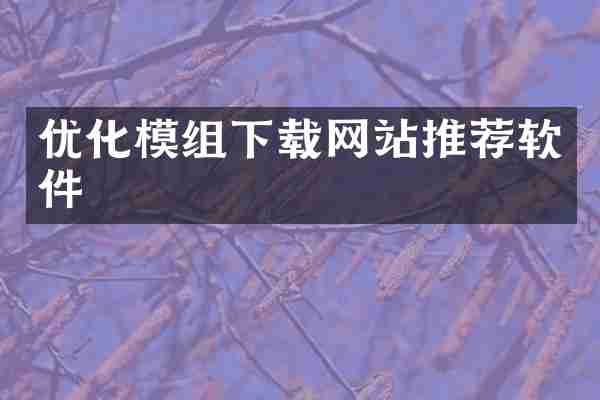 优化模组下载网站推荐软件