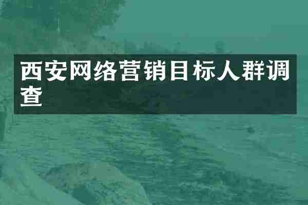 西安网络营销目标人群调查