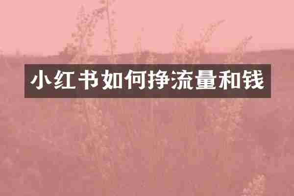 小红书如何挣流量和钱