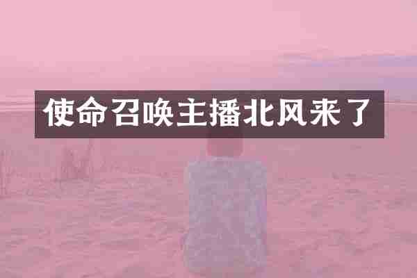 使命召唤主播北风来了
