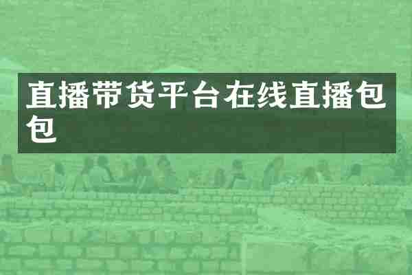 直播带货平台在线直播包包