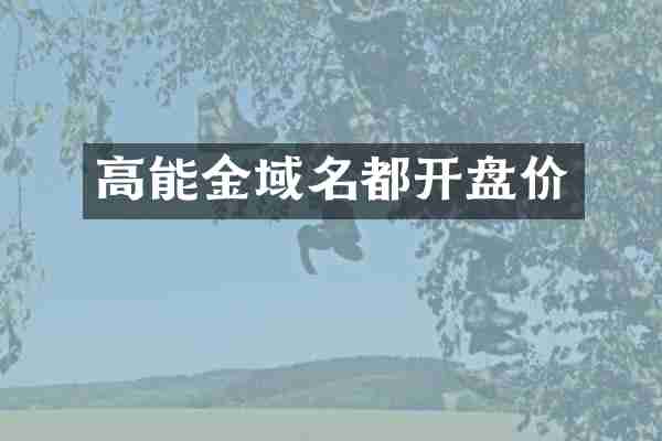 高能金域名都开盘价