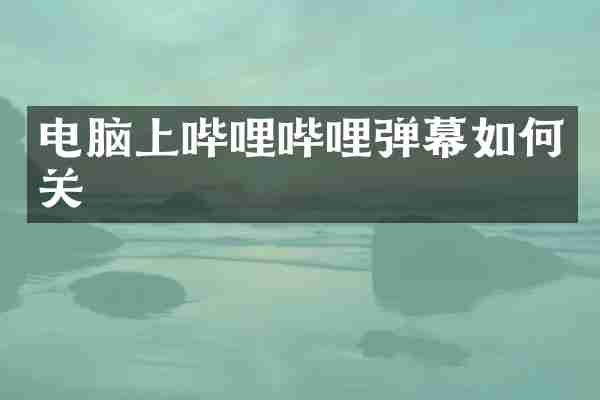 电脑上哔哩哔哩弹幕如何关