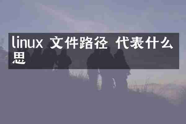 linux 文件路径 代表什么意思