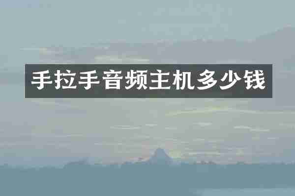 手拉手音频主机多少钱