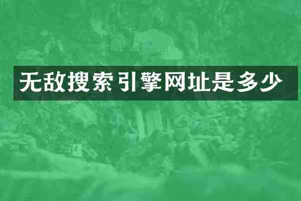 无敌搜索引擎网址是多少
