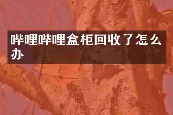 哔哩哔哩盒柜回收了怎么办