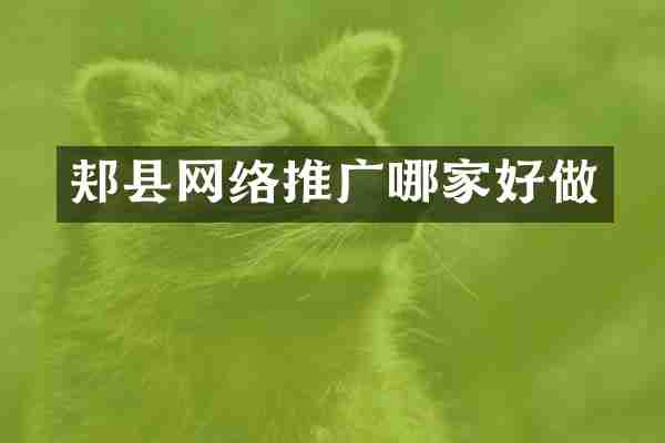 郏县网络推广哪家好做