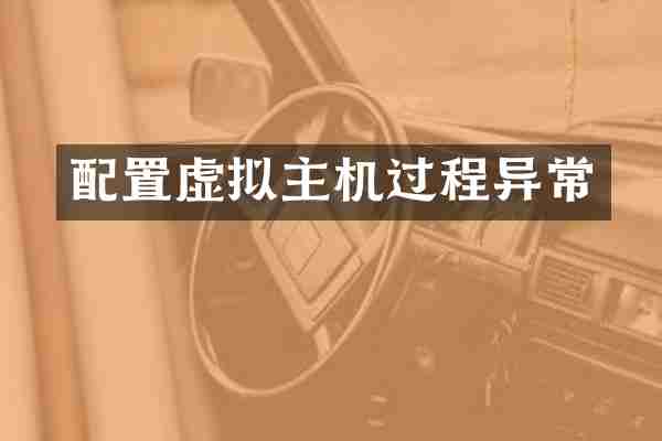 配置虚拟主机过程异常