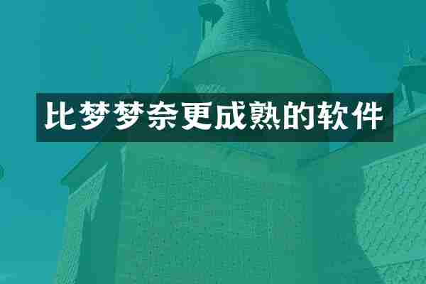 比梦梦奈更成熟的软件