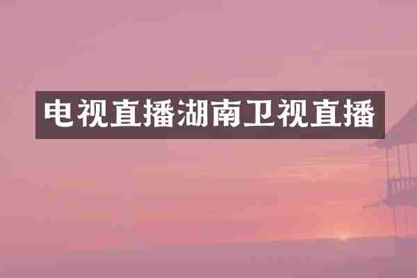 电视直播湖南卫视直播