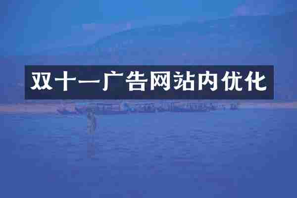 双十一广告网站内优化