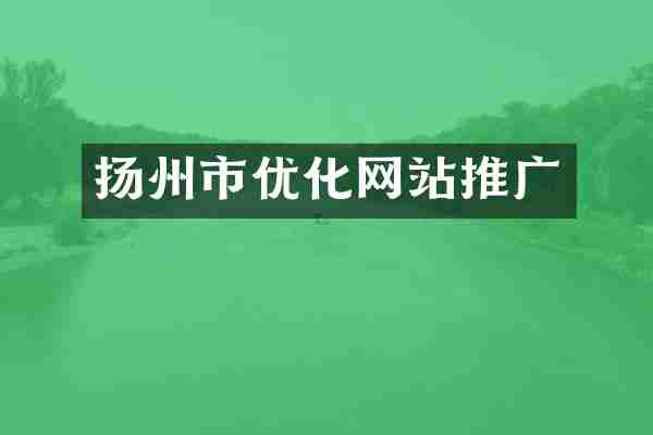 扬州市优化网站推广