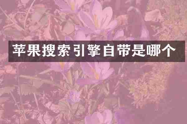 苹果搜索引擎自带是哪个