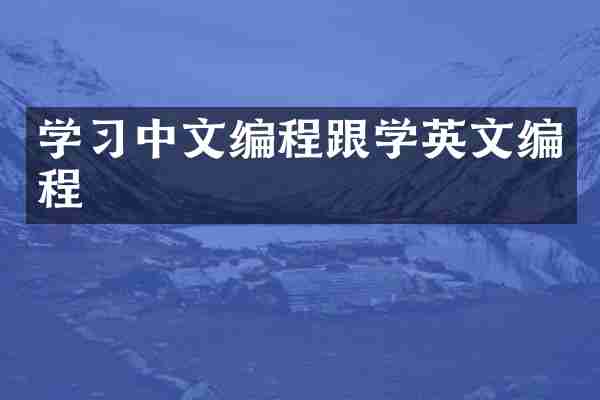 学习中文编程跟学英文编程