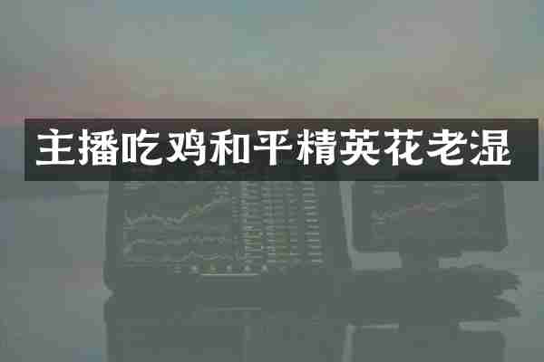 主播吃鸡和平精英花老湿