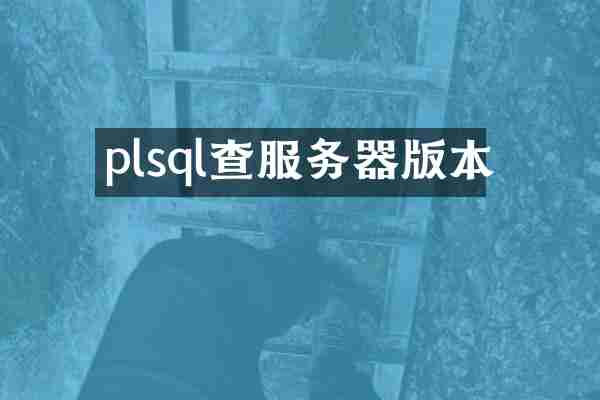 plsql查服务器版本