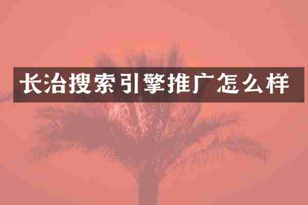 长治搜索引擎推广怎么样