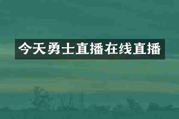 今天勇士直播在线直播