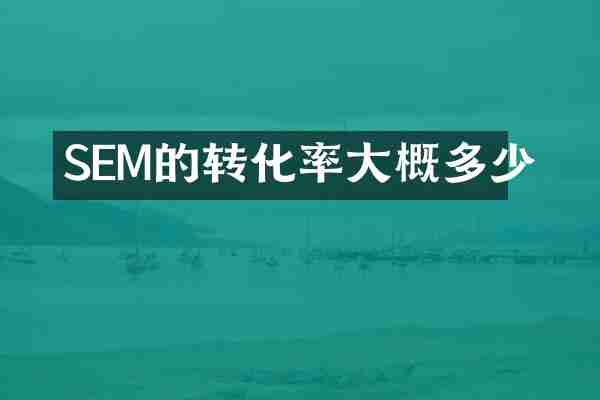 SEM的转化率大概多少