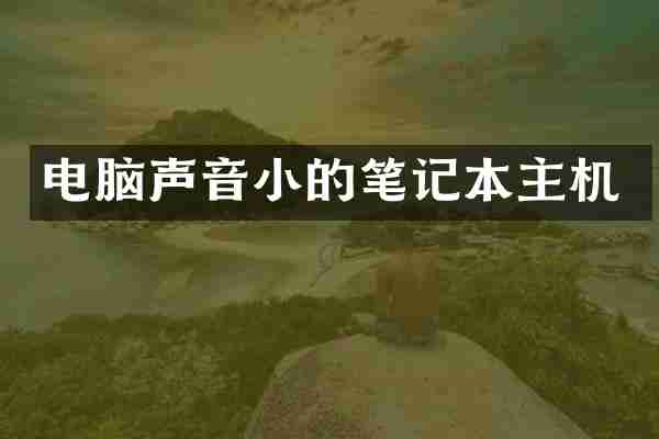 电脑声音小的笔记本主机