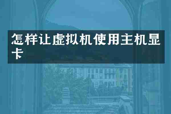 怎样让虚拟机使用主机显卡