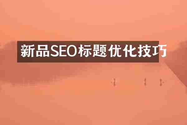 新品SEO标题优化技巧