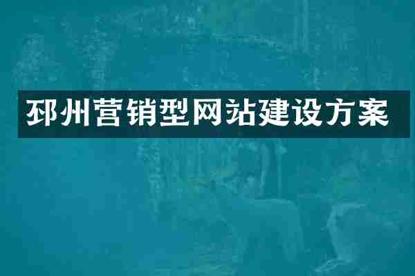 邳州营销型网站建设方案