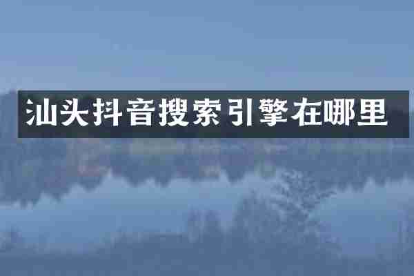 汕头抖音搜索引擎在哪里