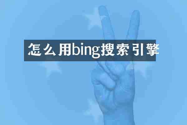 怎么用bing搜索引擎