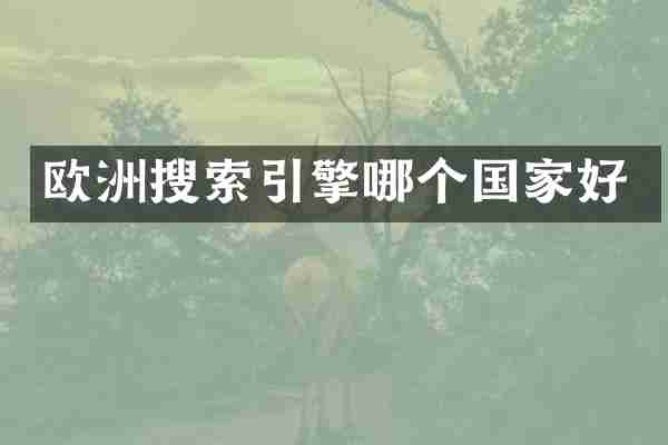 欧洲搜索引擎哪个国家好