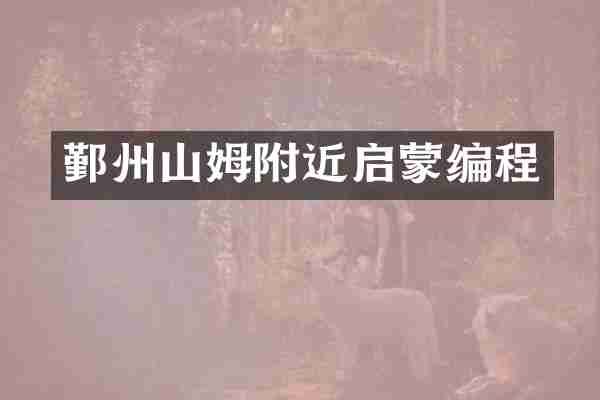 鄞州山姆附近启蒙编程